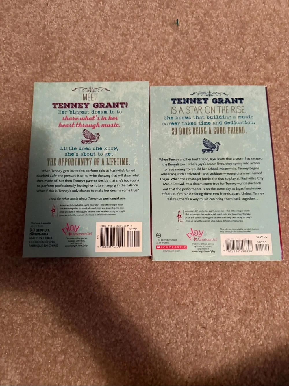 Lot of 2 paperback books American Girl Tenney Grant #1 & #2 - Picture 2 of 5